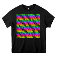 Black neon rainbow leopard zebra seamless pattern Heavy Core Tee - BundleAndBundleShop