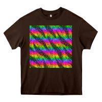 Chocolate Brown neon rainbow leopard zebra seamless pattern Heavy Core Tee - BundleAndBundleShop