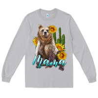 Moon Dust mama bear with sunflowers and cactus Long Sleeve Tee - Artiststas