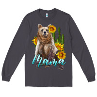 Smoke mama bear with sunflowers and cactus Long Sleeve Tee - Artiststas