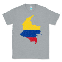 Heather Grey colombia Flag Map Drawing Line Art Classic Tee - linhVisuals