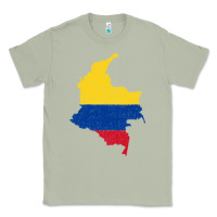 Matcha colombia Flag Map Drawing Line Art Classic Tee - linhVisuals