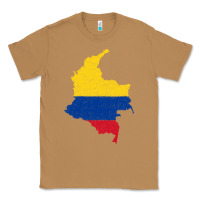 Colombia Flag Map Drawing Line Art Classic Tee | Teevron