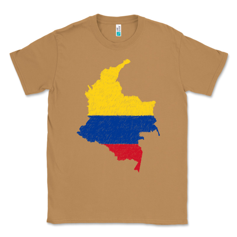 Colombia Flag Map Drawing Line Art Classic Tee by linhVisuals | Teevron