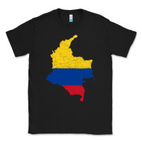Black colombia Flag Map Drawing Line Art Classic Tee - linhVisuals