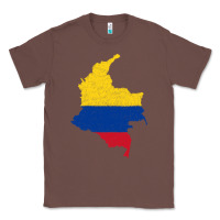 Chestnut colombia Flag Map Drawing Line Art Classic Tee - linhVisuals