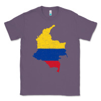 Lavender colombia Flag Map Drawing Line Art Classic Tee - linhVisuals