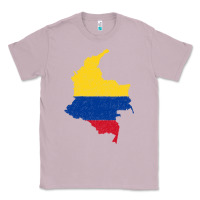 Lilac colombia Flag Map Drawing Line Art Classic Tee - linhVisuals