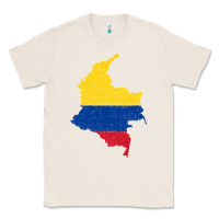 Natural colombia Flag Map Drawing Line Art Classic Tee - linhVisuals