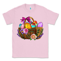 Bubblegum Pink Easter Eggs Hamper Classic Tee - BundleAndBundleShop