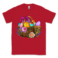 Red Easter Eggs Hamper Classic Tee - BundleAndBundleShop