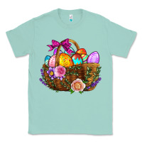 Seafoam Easter Eggs Hamper Classic Tee - BundleAndBundleShop