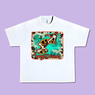 Sagittarius Turquoise Cowhide Urban Heavy Tee Designed By Ranaportraitstore