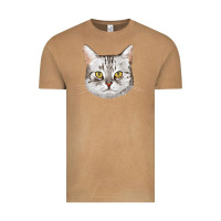 Vintage Camel American Shorthair Cat Face Vintage Tee - LillyAllenDesigns