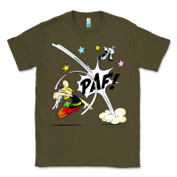 Army Green asterix and obelix Classic Tee - linhVisuals
