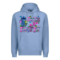 Colony Blue cute and fluffy stitch Premium Hoodie - AdoDesignShop