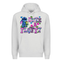 Dove Grey cute and fluffy stitch Premium Hoodie - AdoDesignShop