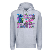Heather Grey cute and fluffy stitch Premium Hoodie - AdoDesignShop