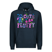 Navy cute and fluffy stitch Premium Hoodie - AdoDesignShop
