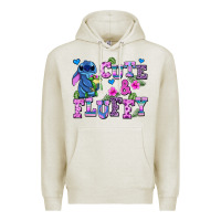 Oatmeal Heather cute and fluffy stitch Premium Hoodie - AdoDesignShop