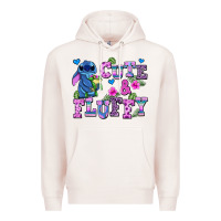 Pale Pink cute and fluffy stitch Premium Hoodie - AdoDesignShop
