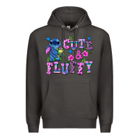 Smoke cute and fluffy stitch Premium Hoodie - AdoDesignShop