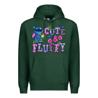 Sports Green cute and fluffy stitch Premium Hoodie - AdoDesignShop