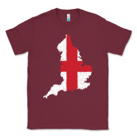 Burgundy england Flag Map Drawing Line Art Classic Tee - linhVisuals