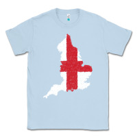 Dusty Blue england Flag Map Drawing Line Art Classic Tee - linhVisuals