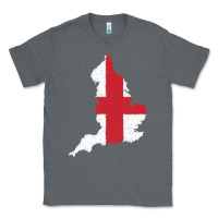Charcoal Heather england Flag Map Drawing Line Art Classic Tee - linhVisuals