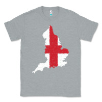 Heather Grey england Flag Map Drawing Line Art Classic Tee - linhVisuals