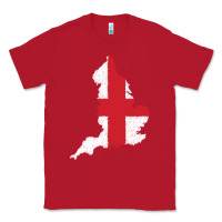 Red england Flag Map Drawing Line Art Classic Tee - linhVisuals