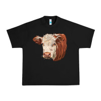 Black hereford cow face Urban Heavy Tee - LillyAllenDesigns