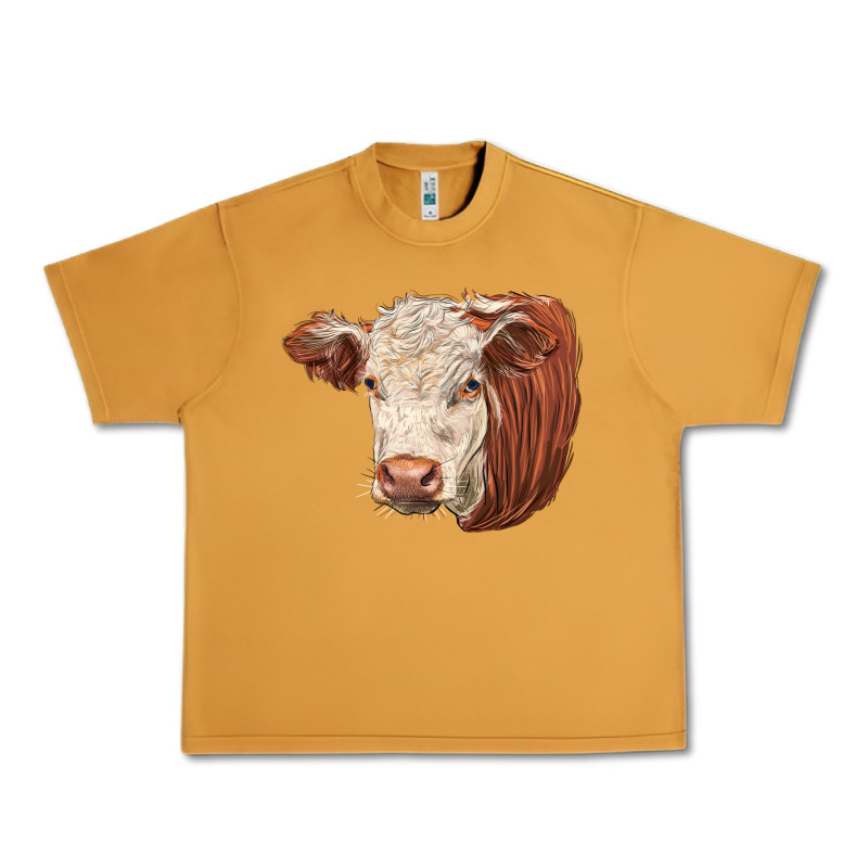 Hereford Cow Face Urban Heavy Tee by LillyAllenDesigns | Teevron