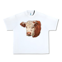 White hereford cow face Urban Heavy Tee - LillyAllenDesigns