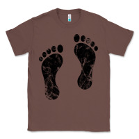 Chestnut 70's footprints   footprint Classic Tee - linhVisuals
