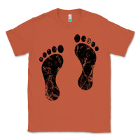 Copper 70's footprints   footprint Classic Tee - linhVisuals
