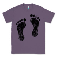 Lavender 70's footprints   footprint Classic Tee - linhVisuals