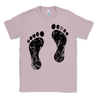 Lilac 70's footprints   footprint Classic Tee - linhVisuals