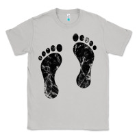 Moon Dust 70's footprints   footprint Classic Tee - linhVisuals