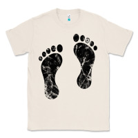 Natural 70's footprints   footprint Classic Tee - linhVisuals