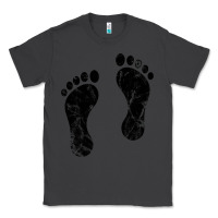 Smoke 70's footprints   footprint Classic Tee - linhVisuals