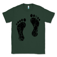 Sports Green 70's footprints   footprint Classic Tee - linhVisuals