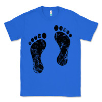 True Royal 70's footprints   footprint Classic Tee - linhVisuals