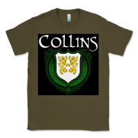 Army Green collins family irish coat of arms Classic Tee - linhVisuals