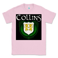 Bubblegum Pink collins family irish coat of arms Classic Tee - linhVisuals
