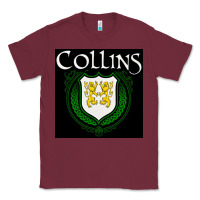 Burgundy collins family irish coat of arms Classic Tee - linhVisuals