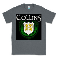 Charcoal Heather collins family irish coat of arms Classic Tee - linhVisuals