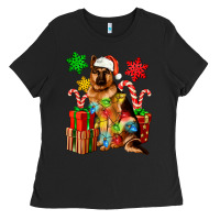 Black christmas german shepherd Ladies Tee - Artiststas