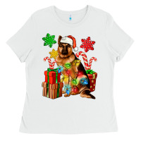 White christmas german shepherd Ladies Tee - Artiststas
